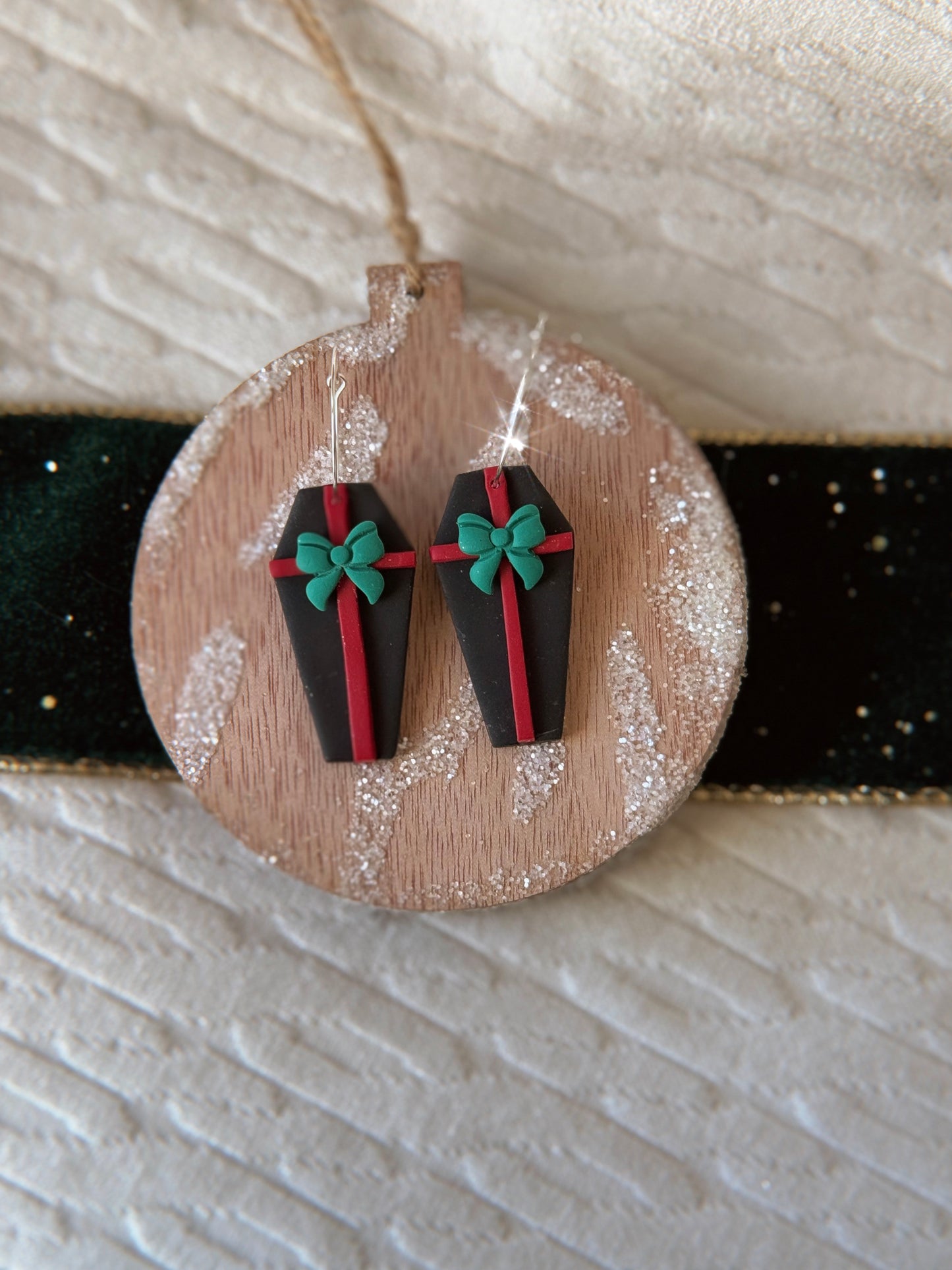 Creepy Gothmas Coffin Post Earrings