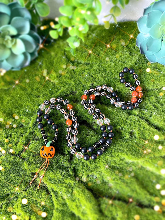 Pumpkin Jack hand-knotted Necklace