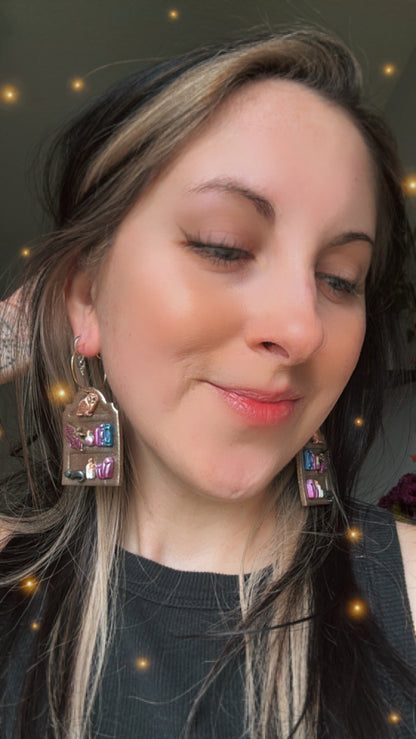 Witchy Owl 🦉 Shelf Hoop Earrings