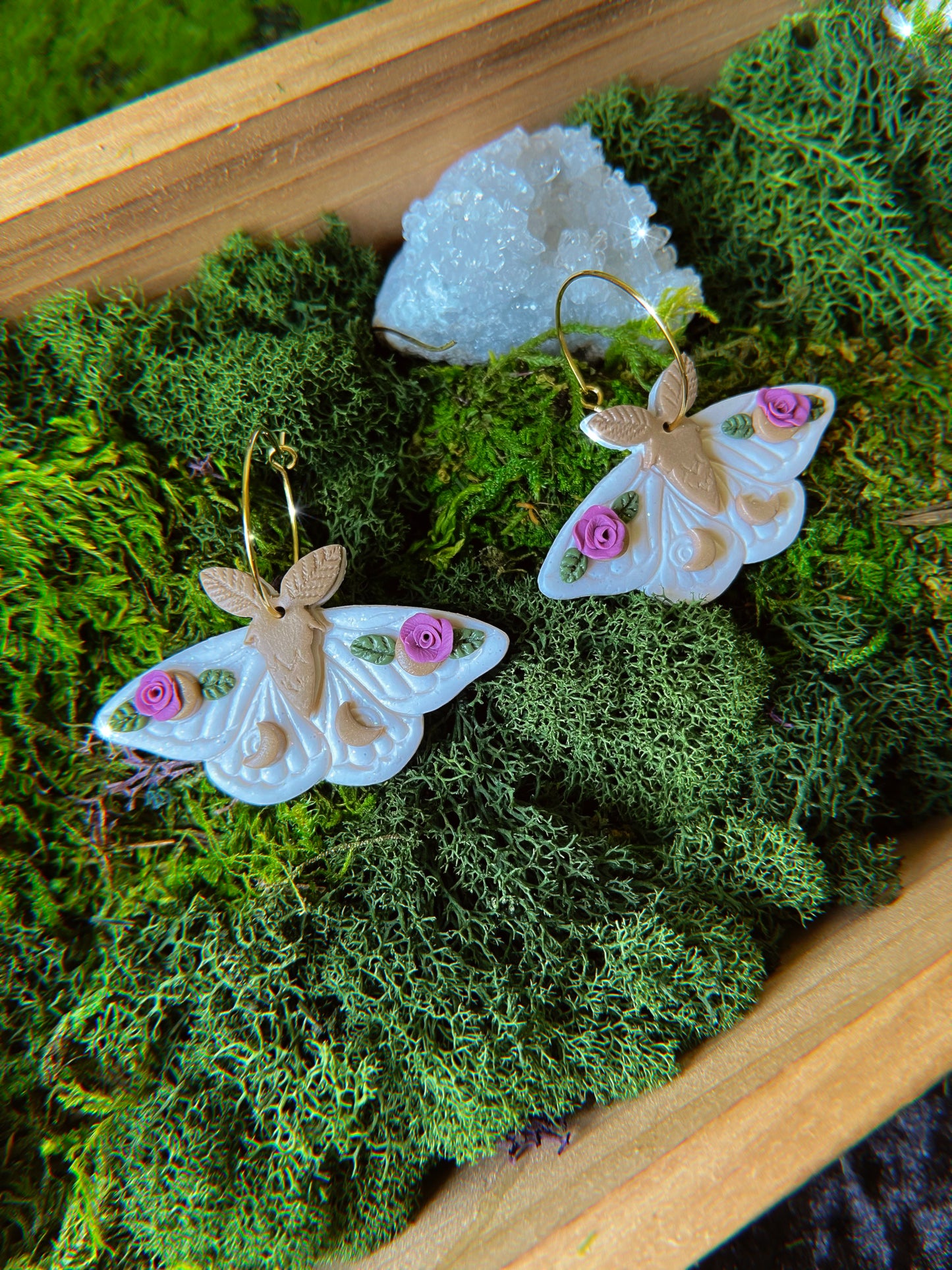 Garden Moth Earrings