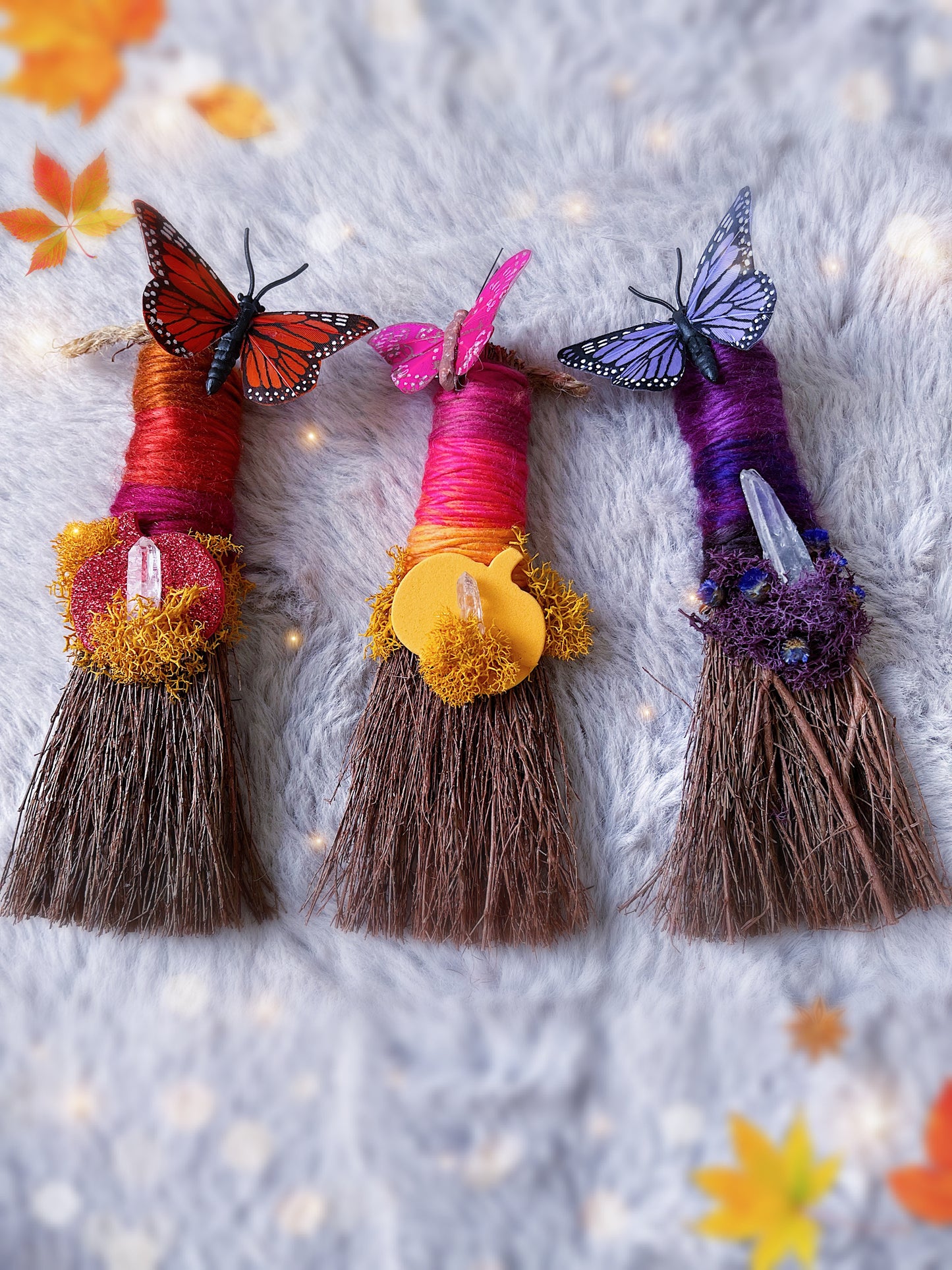 Vibrant Autumn Cinnamon Besom | Broom | Home Decor