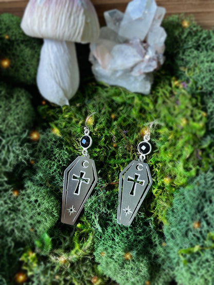 Coffin earrings