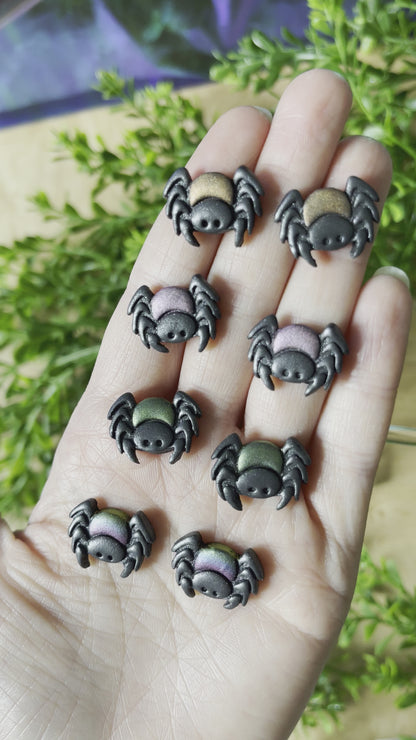 Baby Spider Stud Clay Earrings