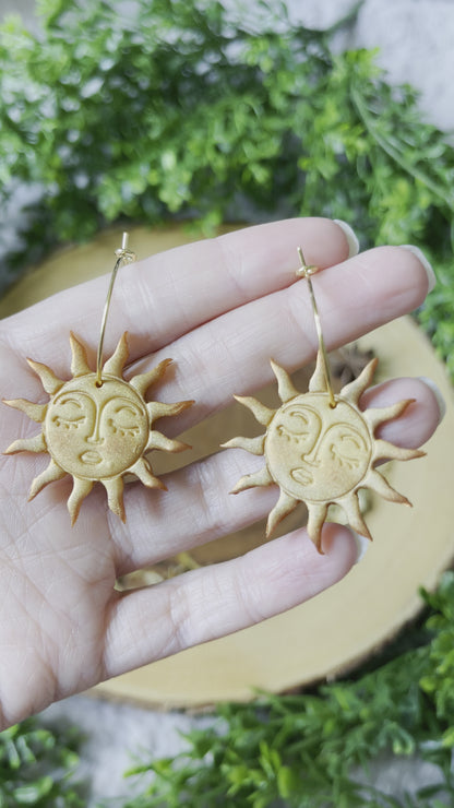 Sun Goddess Hoop Earrings