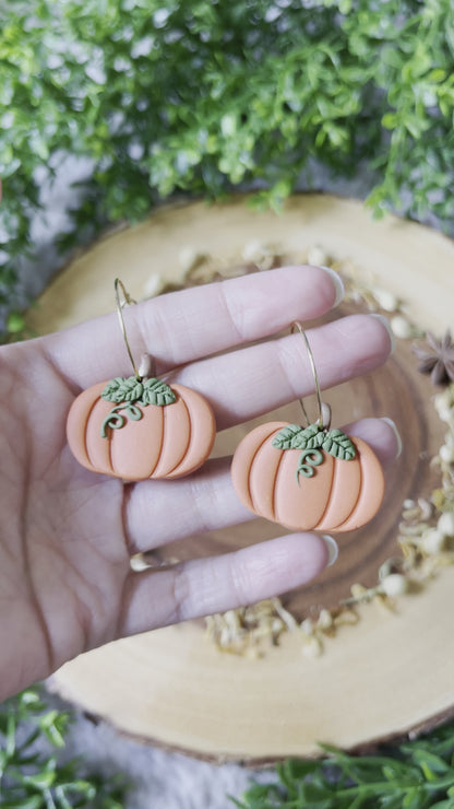 Traditional Pumpkin Hoop Earrings