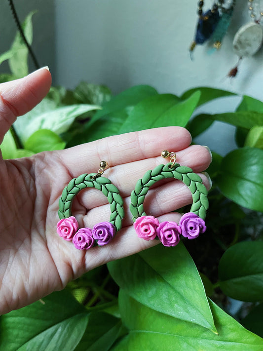 Rosey Wreath Earrings