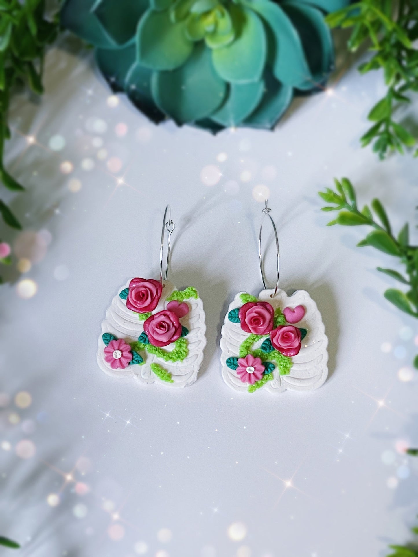 Floral Ribcage Earrings